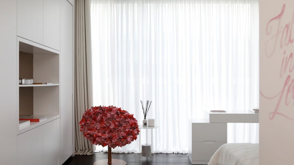Bespoke cream & sheer curtains, London