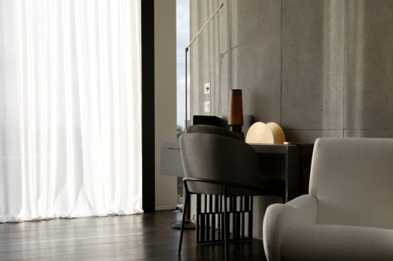 Curtains, floor length, Central London