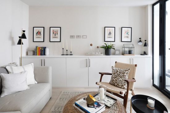 Styled interior space for property staging