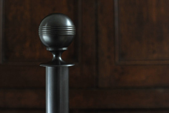 Finial pole, gunmetal