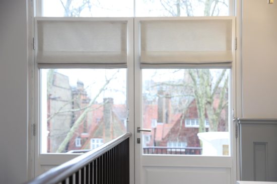 Roman blinds, bespoke cream