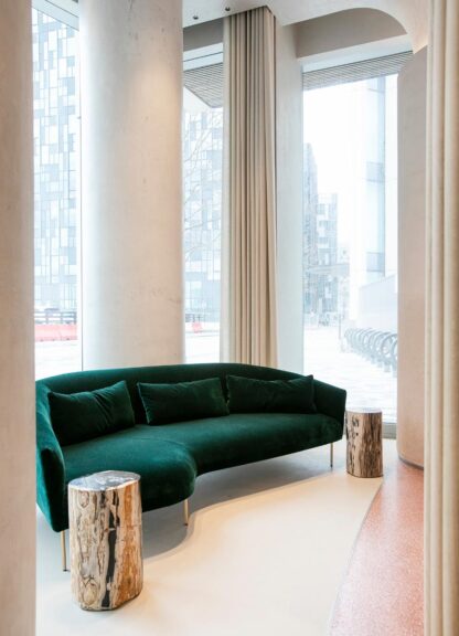 Full length curtains, Greenwich Peninsula
