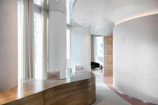 Full length bespoke curtains, Greenwich Peninsula