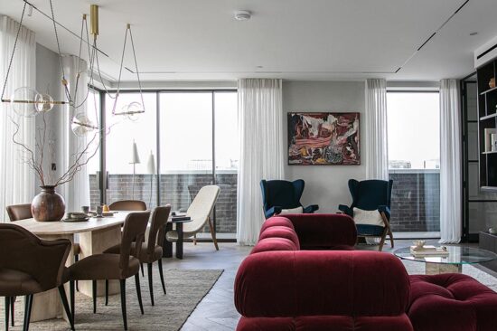 Curtains Fitzrovia living space